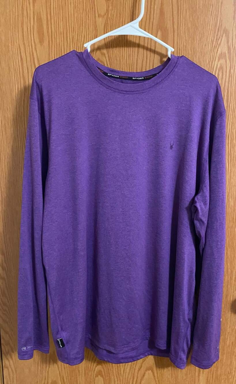 Spyder Swim Long Sleeve Performance Shirt Purple